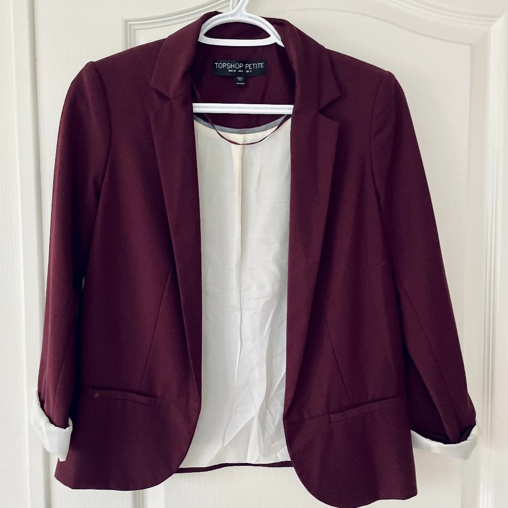 Burgundy Blazer from Topshop